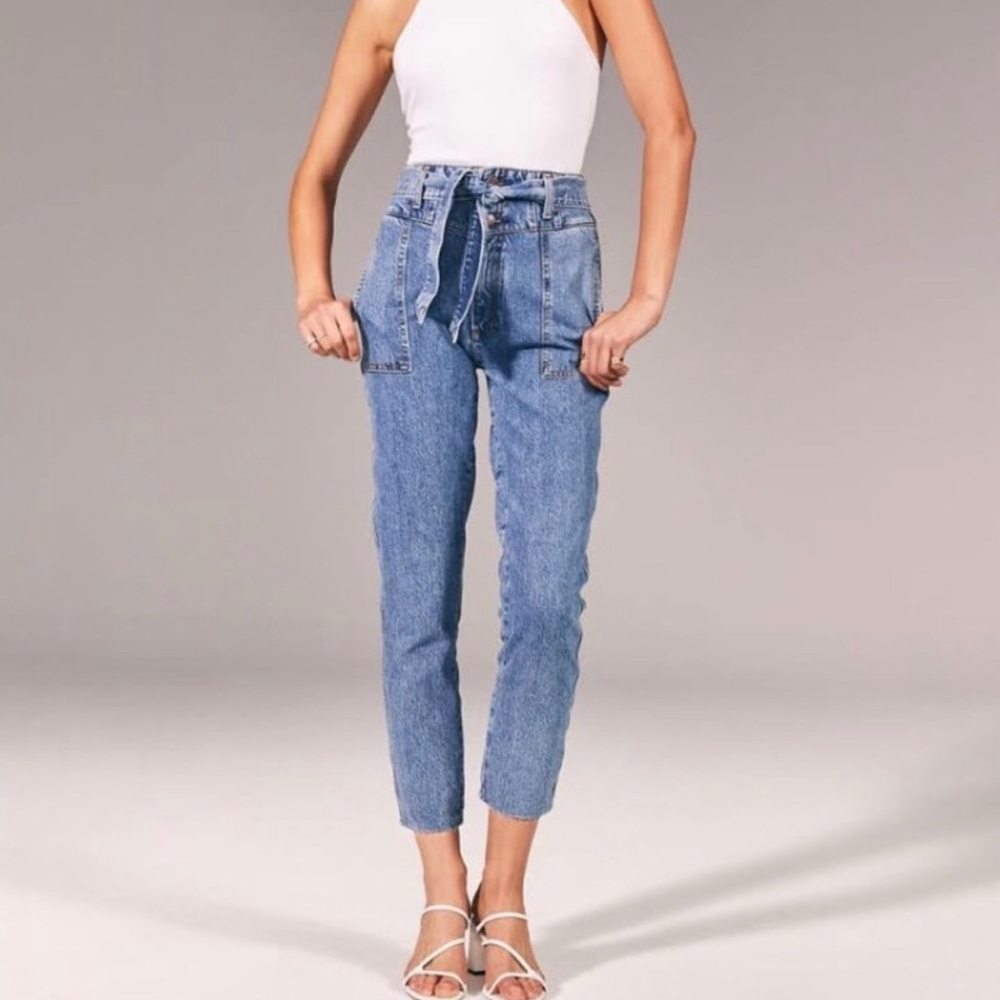 Abercrombie Belted Ultra High Rise Jeans